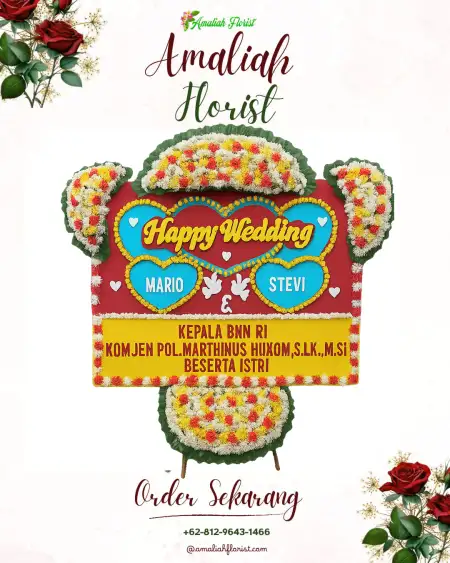 Papan Bunga Pernikahan Tlogomojo